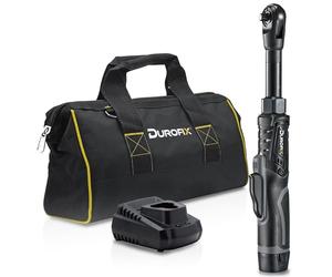 Durofix RW1216-3PG G12 Series 3/8" Extended Ratchet Wrench Cordless Electric Power Tool Kit (88 Nm Fastening Torque) | with 1 x 12V (10.8V) Lithium-ion G12 Battery, Plus Charger & Canvas Bag