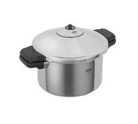 Kuhn Rikon Pressure Cooker Duromatic Inox 8L/24cm Food Steamer with Side Grips. Multi Cooker Hotpot with Auto Lock Lid. Stainless Steel Pot. Instant Cook Pot - 10 Year Kuhn Rikon Cookware Guarantee