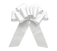 Duronge 30 Inch Giant Car Ribbon, White Gift Bow, Large Car Bow with Suction Cups and Double-Sided Tape, for Cars, Bicycle, and Large Presents, Perfect for 18th Birthday Celebrations