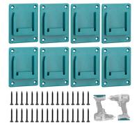 Duronge 8 piece Wall Mount, Drill Power Tools Drill Holder, Bholder With 32 Screws, Tool Holder for Makita 18V (Blue)