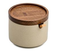 Duronge Ceramic Sugar Bowl with Lid and Spoon, 225ml Seasoning Storage Jar Sugar Pot Salt Container for Coffee Bar, Home Kitchen, for Coffee Beans Sugar Tea Spices