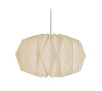 Duronge Handmade Paper Light Shade, White Pendant Lamp Shade Lampshade, Origami Ceiling Lightshade, for Living Room Kitchen Bedroom Restaurant Hotel