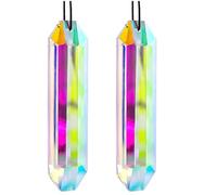 Duronge Hanging Crystal Sun Catchers, Prismatic Crystal Sun Catchers, Window Decoration Hanging, AB-colored hexagonal hanging crystals, Sun Catcher Window, for Feng Shui, Window, Gift