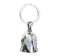 Duronge Motorcycle Guardian Angel Bell with Key Ring - Stainless Steel Motorbike Accessories Keychain