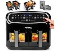 Duronic AF34 BK Triple Drawer Air Fryer for Oil Free Cooking, 2400W - Black