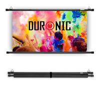 Duronic Bar Projector Screen BPS50 / 169 Wall Mountable 50” Projection Screens for Home Office School Matte White Movie Screen with 16:9 Aspect Ratio for Movie Nights Home Cinemas Office Presentations