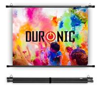 Duronic Bar Projector Screen BPS80 / 43 Wall Mountable 80” Projection Screens for Home Office School Matte White Movie Screen with 4:3 Aspect Ratio for Movie Nights Home Cinemas Office Presentations
