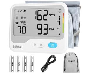 Duronic Blood Pressure Monitor BPM125 Upper Arm Automatic BP Machine for Professional and Home Use Large Digital LCD Display Compact 60 Record Memory Medium 22cm-32cm Cuff