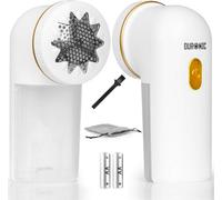 Duronic Bobble Remover FS22 WE Fabric Shaver Defuzzer Clothing Lint Removers, Depiller, Small Fuzz Pill Debobbler for Couch Clothes Sweaters - White
