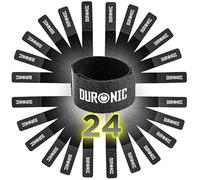 Duronic Cable Tidy Ties Strap Hook and Loop Ties Reusable 24 Pack Chunky Perfect for Power Cable HDMI Ethernet USB Lightening Iphone type C Lead Wire