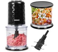 Duronic CH57 BK Mini Food Chopper, 500W Electric Processor, Slicer, Black