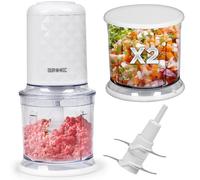 Duronic CH57 WE Mini Food Chopper, 500W Electric Processor, Slicer, White