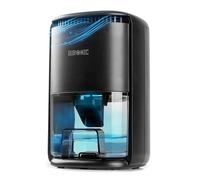 Duronic DH07 BK Mini Dehumidifier, 22.5W Compact Dehumidifier, Automatic Moisture Remover with 1L Tank Capacity, Quiet Home Dehumidifiers for Dust Allergies Asthma & Damp, Bedroom and Bathroom Black
