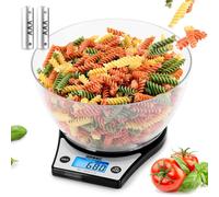 Duronic Digital Kitchen Scales KS6000 BK/CR Electronic Kitchen Scale with Bowl