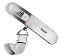 Duronic Digital Luggage Scale Ls1013 50Kg Capacity Overweight Warning Light Portable Strong Straps For Air Travel Suitcases Bags