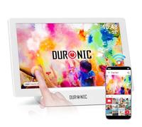 Duronic Digital Photo Frame PF1D WE Frameo 10.1” Electronic Photo Album 800x1200 WiFi Photoframe Tablet with Phone App Touchscreen Video Player Picture Frame for Birthday Engagement Gifts Family White