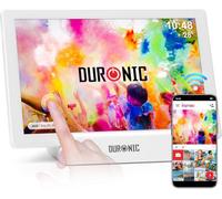Duronic Digital Photo Frame PF1D WE Frameo 10.1” Electronic Photo Album 800x1200 WiFi Photoframe Tablet with Phone App Touchscreen Video Player Picture Frame for Birthday Engagement Gifts Family White