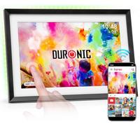 Duronic Digital Photo Frame PF2A BK Frameo 10.1” Electronic Photo Album 800x1200 WiFi Photoframe with Phone App Touchscreen Video Player Black Picture Frame for Birthday Engagement Gifts Family