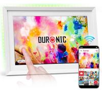 Duronic Digital Photo Frame PF2A WE Frameo 10.1” Electronic Photo Album 800x1200 WiFi Photoframe with Phone App Touchscreen Video Player White Picture Frame for Birthday Engagement Gifts Family
