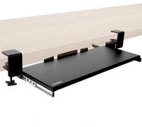 Duronic Dktpx1 Keyboard Platform, Clamp-On Under Desk Sliding Drawer For Keyboard And Mouse - 69X22Cm - Black