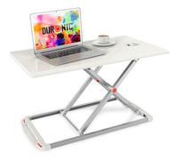Duronic Dm05D11 We Sit-Stand Desk Workstation, Desk Convertor, Manually Height Adjustable 5-40Cm, 74X43Cm Platform - White