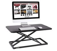 Duronic Dm05D20 Sit-Stand Desk Workstation, Desk Convertor, Manually Height Adjustable 5-41Cm, 74X45Cm Platform - Black