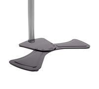 Duronic DM75 Stand for Pole | Attaches to DM15 DM25 DM35 DM453 Poles | Flat Freestanding Monitor Base for Desk | Heavy Duty Steel | Alternative Installation Solution to Clamp or Grommet Fixing