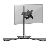 Duronic Computer Monitor Arms Stand DM751 Single Freestanding PC Arm Desk Mount Adjustable Stands for VESA 75/100 One 15-24 Inch LED LCD Screen 8kg Capacity Mounts Tilt -15/+15 Rotate 360 - Black