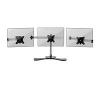 Duronic Dm753 3-Screen Freestanding Monitor Arm With Vesa Brackets, Adjustable Height Tilt Swivel Rotation - 8Kg - 15-24 - Silver