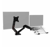 Duronic Dual Monitor Arm Stand DMDCL1X1 | Double/Twin PC Desk Mount | Height Adjustable | For 13-24 Inch LED LCD Screen & Laptop | VESA 75/100 | 6.5kg Capacity