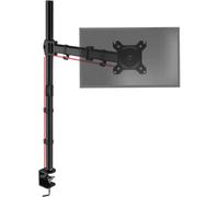 Duronic Dmt251X3 1-Screen Extra Tall Monitor Arm With Desk Clamp, 100Cm Pole, Adjustable Height Tilt Swivel Rotation - 13-32