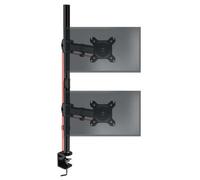 Duronic Dmt252Vx1 2-Screen Vertical Extra Tall Monitor Arm With Desk Clamp, 100Cm, Adjustable Height Tilt Swivel Rotation - 13-27