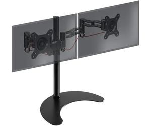 Duronic Dual Monitor Stand Arm DM35D2 PC Desk Mount Riser Double Height Adjustable Twin Bracket LED LCD Two 8KG Computer Screens VESA 75 100 (Dual Monitor Arm Stand)