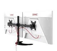 Duronic Dual Monitor Stand DM15D2, Double Monitors Arm Desk Mount for Two 13-27” PC Screens, Height Adjustable Monitor Mounts with VESA 75 100, Monitors Riser for Home Office Work Desk