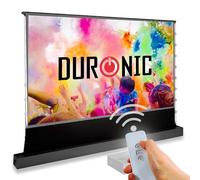 Duronic Electric 100” Ambient Light Rejecting (ALR) Floor Projector Screen for Ultra Short Throw Projectors: PET crystal Grey Screen, 16:9 Ratio, Remote Controlled - For Home Theatres and Conferences
