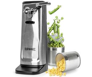 Duronic Electric Can Opener CO60, 3 in 1 Including Bottle Opener and Knife Sharpener, 1 Press Operation, Compact and Sl esign for Arthritis or Individuals with Limited Mobility