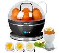 Duronic Electric Egg Boiler EB27 BK Steamer for Eggs 400W Automatic Egg Boiler Electronic Omelette Maker Poacher for 7 Soft, Medium & Hard Boiled Eggs