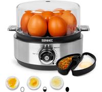 Duronic Electric Egg Boiler Eb40 Bk Steamer For Eggs Egg Boiler Machine Egg Poacher Machine For 7 Soft Medium Hard Boiled Eggs