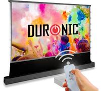 Duronic Electric 120” Ambient Light Rejecting (ALR) Floor Projector Screen for Ultra Short Throw Projectors: PET crystal Grey Screen, 16:9 Ratio, Remote Controlled - For Home Theatres and Conferences