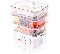 Duronic Electric Food Steamer FS87, BPA-Free 3 Tier Rice & Vegetable Steamers with Rice Bowl & Timer Perfect to Steam Vegetables, Fish, Dumplings, Baby Food