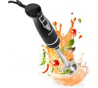 Duronic Electric Hand Blender HB35B Handheld Immersion Blender Stainless Steel Food Mixer 350W Lightweight Blender with Serrated Blades Stick Blender for Baby Food Smoothie Soup