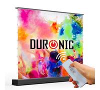 Duronic Electric Projector Screen EP-FPS120 PVC Floor Projection Grey Screen 16:9 Aspect Ratio, Enhanced contrast, Remote Controlled - Ideal for Home Theatres, Event Halls and Conferences