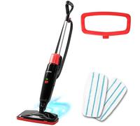 Duronic Electric Steam Mop STM15 BK 1500W Chemical Free Steamer Mops with 500ml Water Tank Automatic Upright Steam Cleaner Mop for Hard Floors Carpet Germ & Bacteria Removal Black