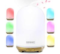 Duronic Essential Oil Diffuser AD11, 100ml Electric Aroma Diffuser Compact Ultrasonic Aromatherapy Diffusers for Home Office Bedroom Spa with 7 LED Lights Oil Scented Humidifier for Relaxation Sleep