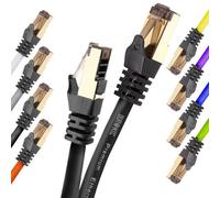 Duronic Ethernet Cable 10M Cat8 High Speed Network Internet Cable Rj45 Snagless Shielded Lead 2Ghz 2000Mhz 40 Gigabit - Black