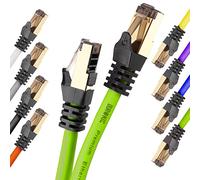 Duronic Ethernet Cable 10M High Speed CAT 8 Patch Network Shielded Lead 2GHz / 2000MHz / 40 Gigabit, CAT8 SFTP Wire, Snagless RJ45 Super-Fast Data - Green
