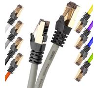 Duronic Ethernet Cable 5M Cat8 High Speed Network Internet Cable Rj45 Snagless Shielded Lead 2Ghz 2000Mhz 40 Gigabit - Grey