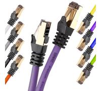 Duronic Ethernet Cable 5M Cat8 High Speed Network Internet Cable Rj45 Snagless Shielded Lead 2Ghz 2000Mhz 40 Gigabit - Purple