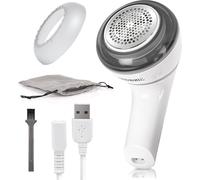 Duronic Fabric Shaver FS16USB Portable Lint Remover Debobbler, Rechargeable Clot