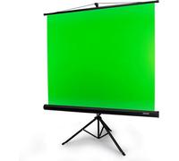 Duronic Floor Green Screen Backdrop Tps13 Gn Projector Screen With Tripod Stand Portable Foldable For Home Office Videos Artists